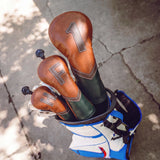 Premium Cognac Chevron Headcover - Lifestyle