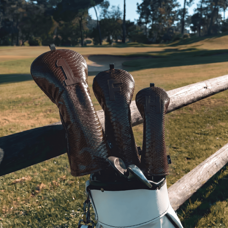 Premium Cognac Snake Headcover - HeadCaddy