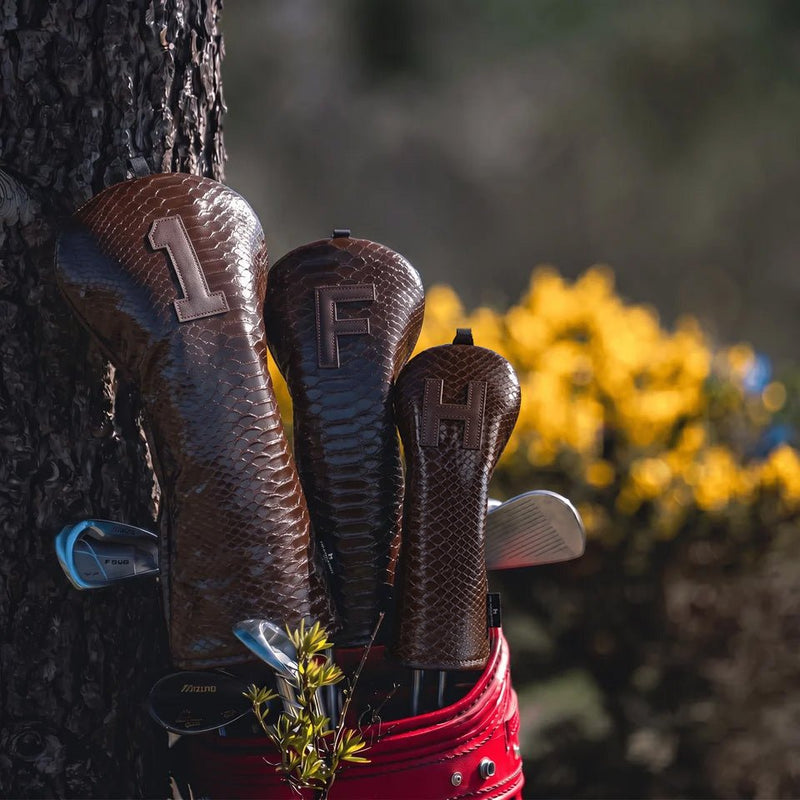 Premium Cognac Snake Headcover - HeadCaddy