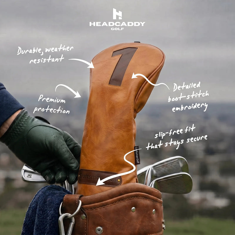 Premium Heritage Brown Headcover - HeadCaddy