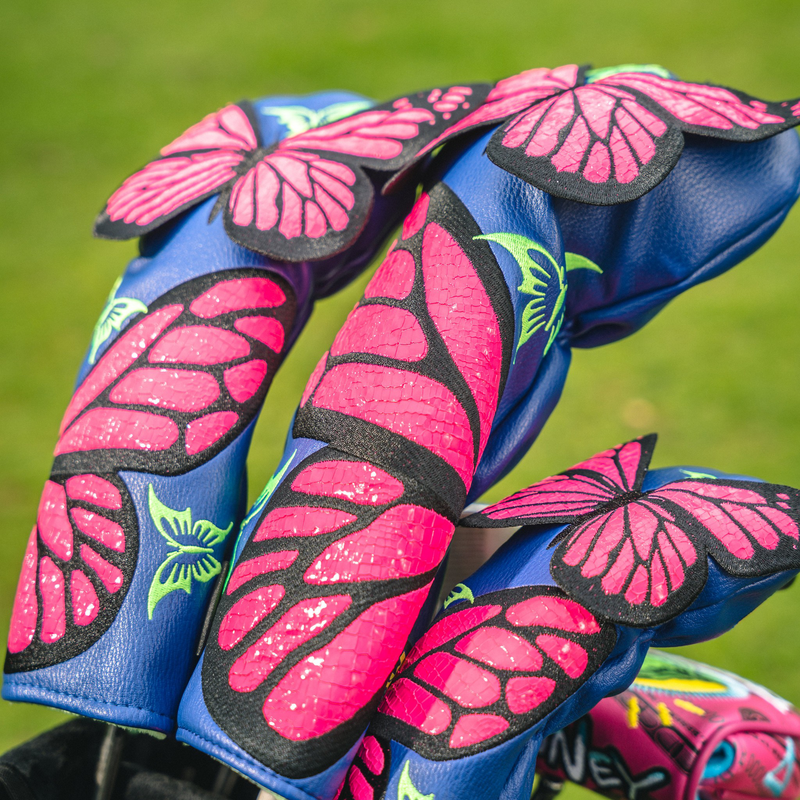 Premium Neon Butterfly Headcover - Lifestyle