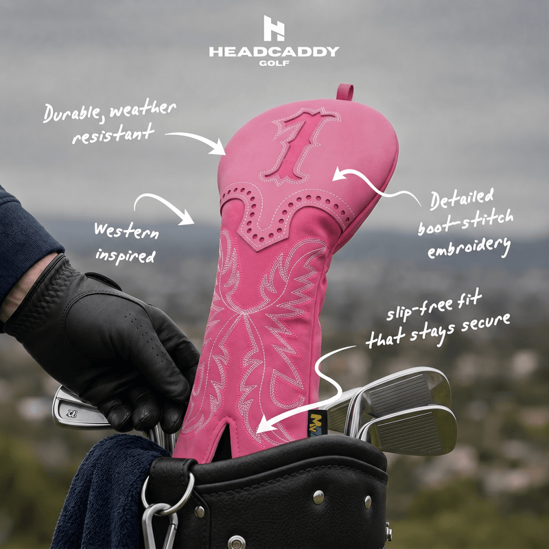 Premium Pink Cowboy Headcover - HeadCaddy