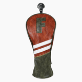Premium Striped Leather Headcover - HeadCaddy