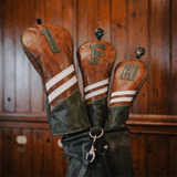 Premium Striped Leather Headcover - HeadCaddy