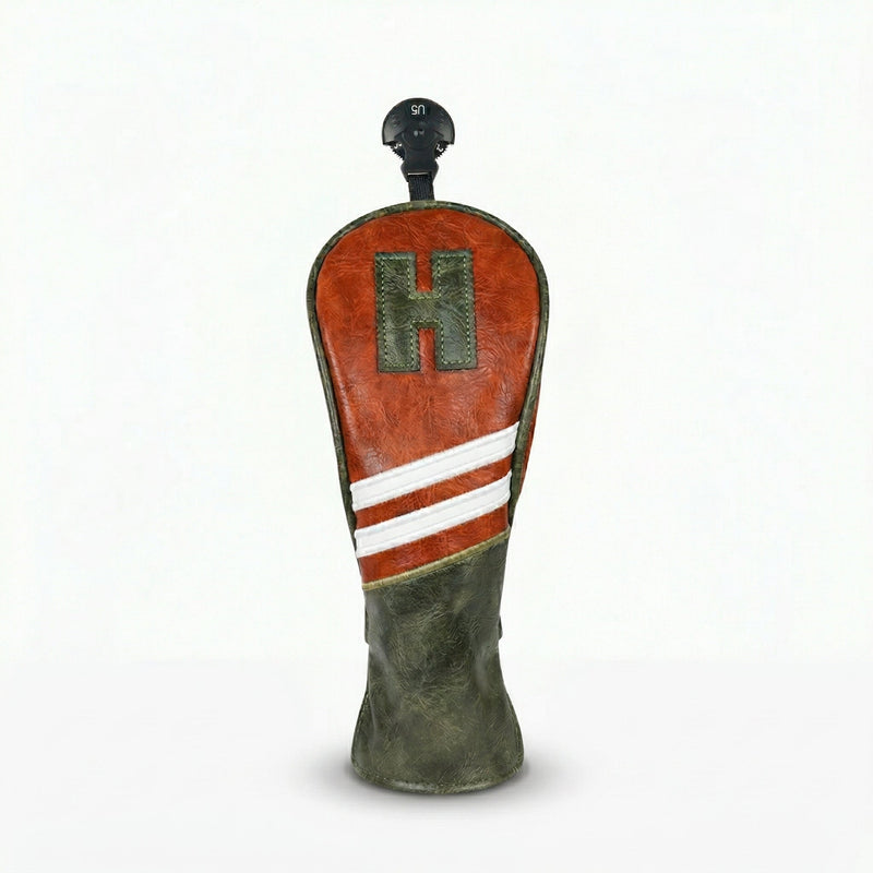 Premium Striped Leather Headcover - HeadCaddy