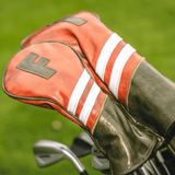 Premium Striped Leather Headcover - Lifestyle
