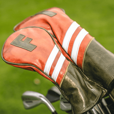 Premium Striped Leather Headcover - Lifestyle