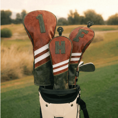 Premium Striped Leather Headcover - HeadCaddy
