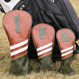 Premium Striped Leather Headcover - HeadCaddy
