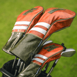 Premium Striped Leather Headcover - Lifestyle