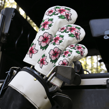 Spring Hibiscus Headcover - White - Lifestyle