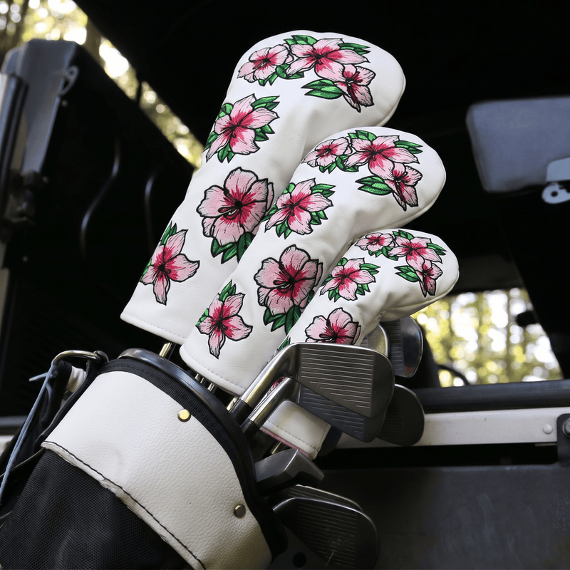 Spring Hibiscus Headcover - White - Lifestyle