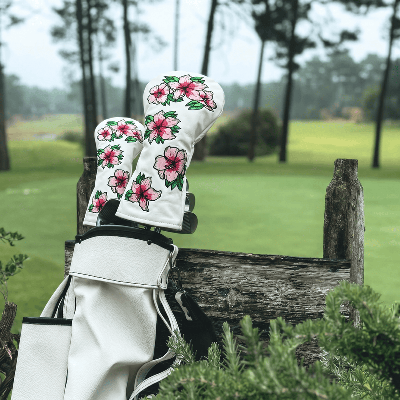 Spring Hibiscus Headcover - White - Lifestyle