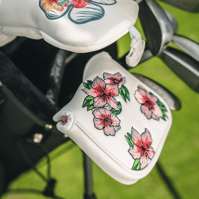 Spring Hibiscus Mallet Putter Cover - Lifestyle