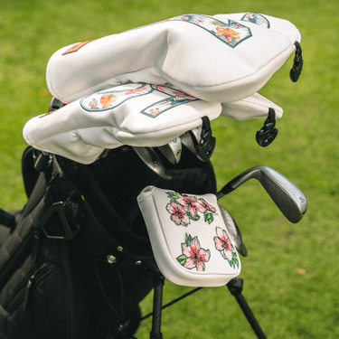 Spring Hibiscus Mallet Putter Cover - Lifestyle
